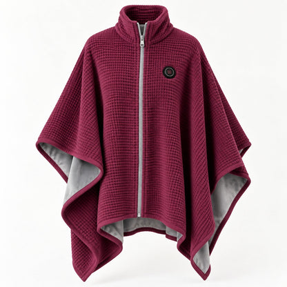 Wine red heated shawl full product view