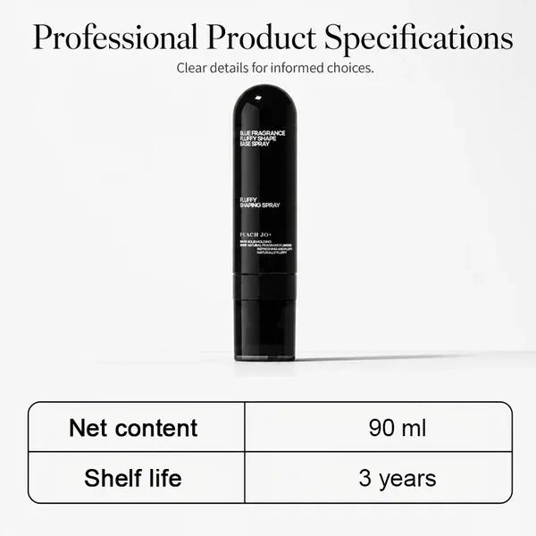 90ml Fluffy Volumizing Hair Shaping Spray, Long‑Lasting Mist with Sweet Peach Fragrance