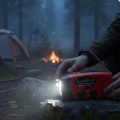 Multifunctional Portable Solar Emergency Radio – Power Bank, Hand Crank & Weather Alert for Outdoor & Crisis Preparedness