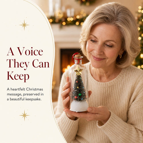 🎄 50% OFF – Recordable Christmas Tree Message in a Bottle | 15-Second Voice Keepsake