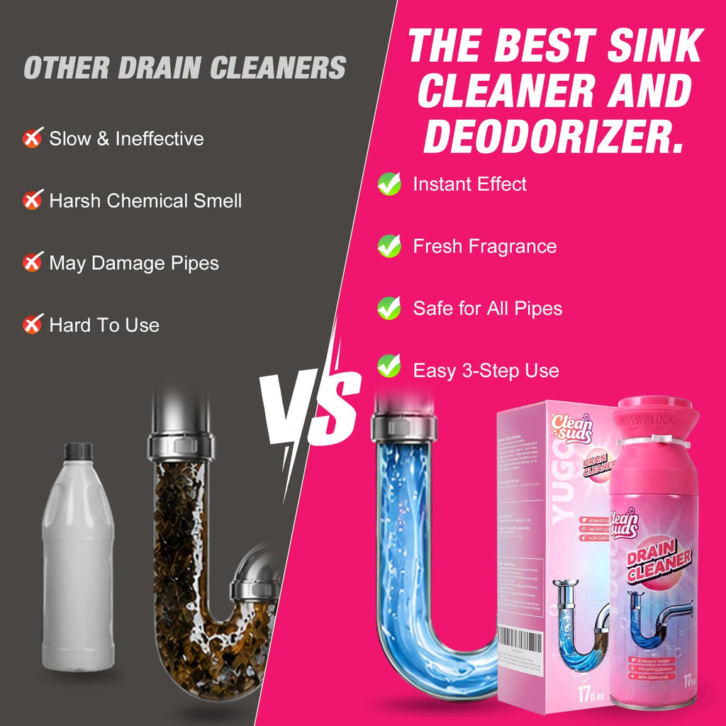 Heavy-Duty Foaming Drain Clog Remover & Deodorizer