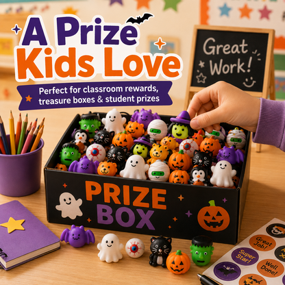 🔥 Last Day 50% OFF — 50PCS Halloween Moochi Squishy Toys for Party Favors & Spooky Fun 🎃