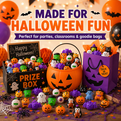 🔥 Last Day 50% OFF — 50PCS Halloween Moochi Squishy Toys for Party Favors & Spooky Fun 🎃