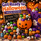 🔥 Last Day 50% OFF — 50PCS Halloween Moochi Squishy Toys for Party Favors & Spooky Fun 🎃