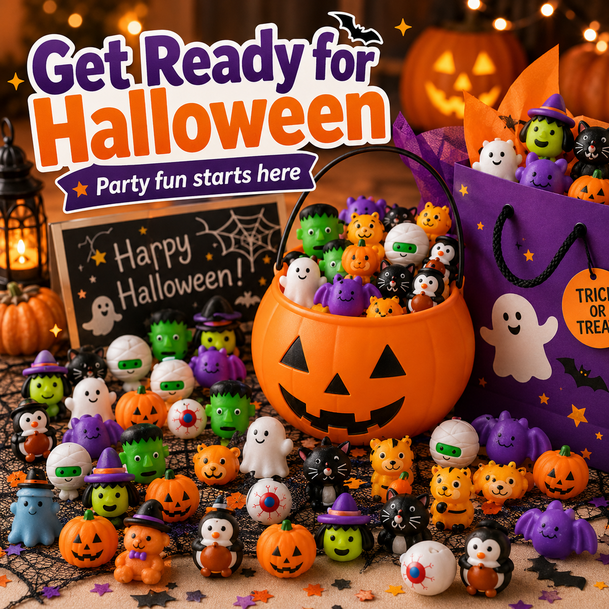 🔥 Last Day 50% OFF — 50PCS Halloween Moochi Squishy Toys for Party Favors & Spooky Fun 🎃