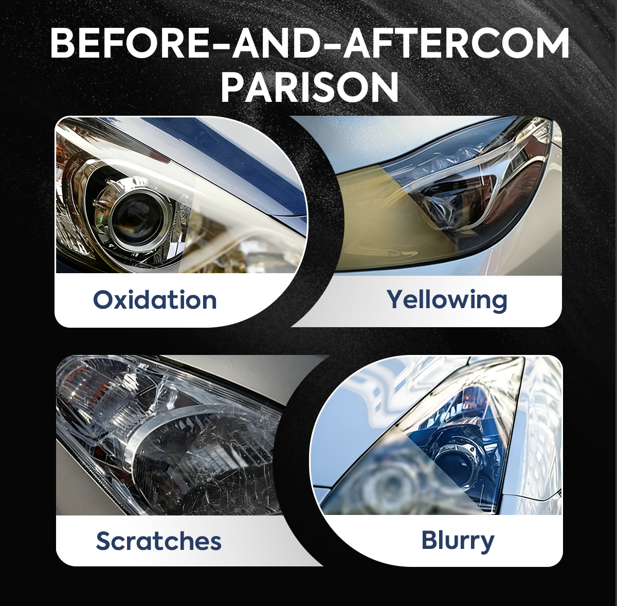 Automotive Headlight Restoration Fluid – Removes Oxidation & Yellowing, Helps Protect Against UV Damage