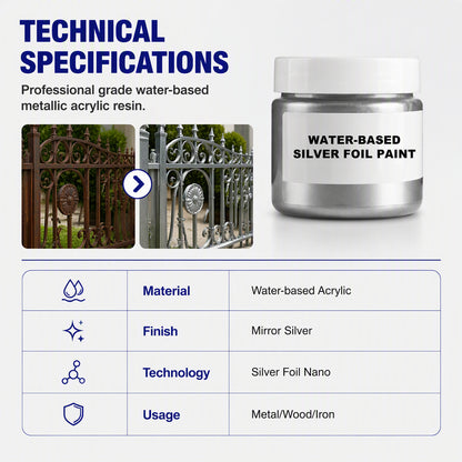 Black Friday Special💥Water-Based Metallic Paint – Mirror-Like High-Gloss Gold & Silver Finish