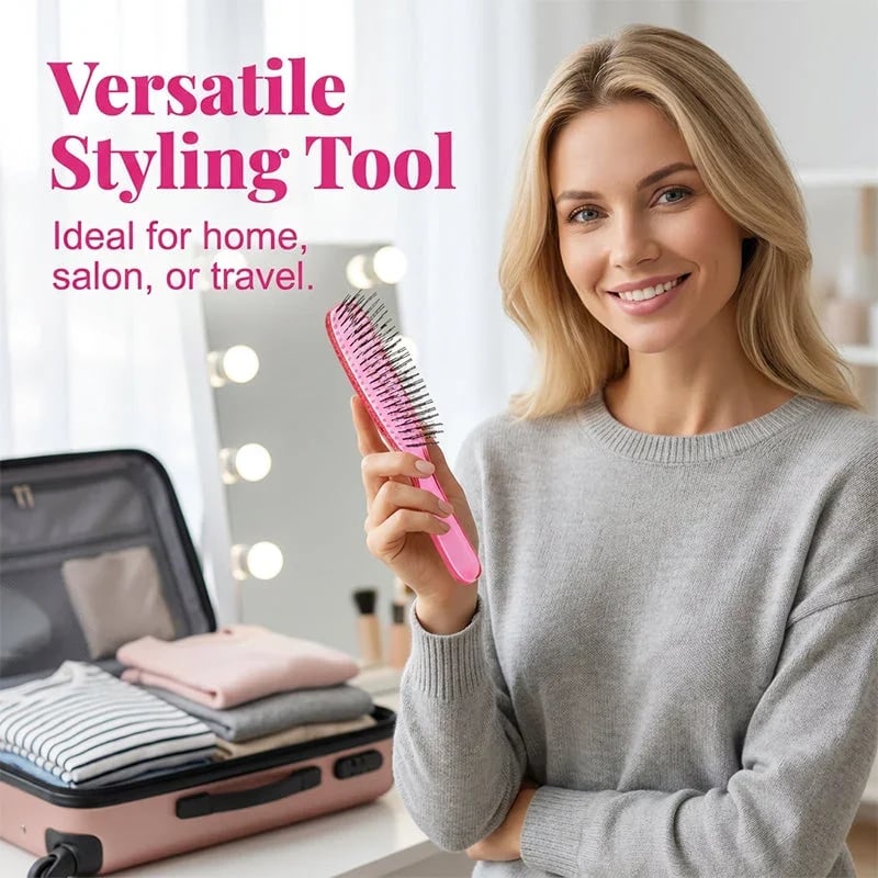Detangle Hair Instantly! Gentle Portable Scalp Massaging Hairbrush