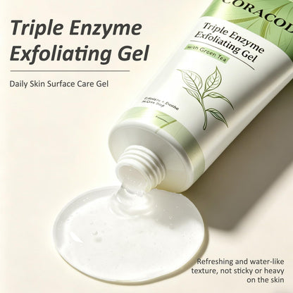 Triple Enzyme Green Tea Exfoliating Peel Gel – Deep Pore Cleanse & Dead Skin Removal (100ml / 3.4 fl oz)