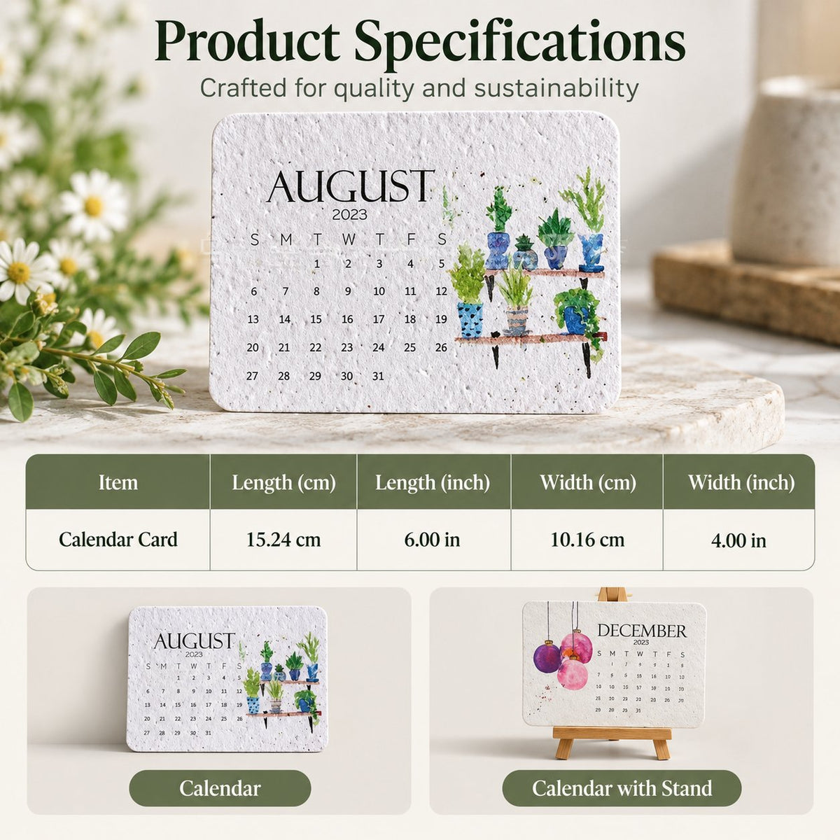✨⏳Only $12.99 Last Day Promotion🌱Eco-Friendly Plantable ''Timeless'' Seed Calendar 2027