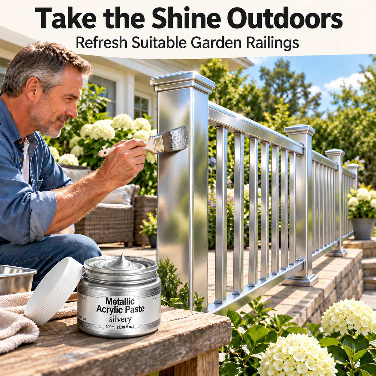 Water-Based Metallic Paint – Mirror-Like High-Gloss Gold & Silver Finish