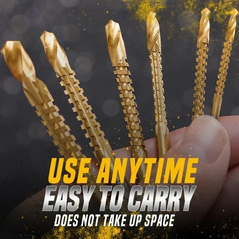 🔥Hot Sale 50% OFF⚙️ High-Speed Steel Drill Bit Set 🧰 Titanium-Coated & Multi-Material Ready
