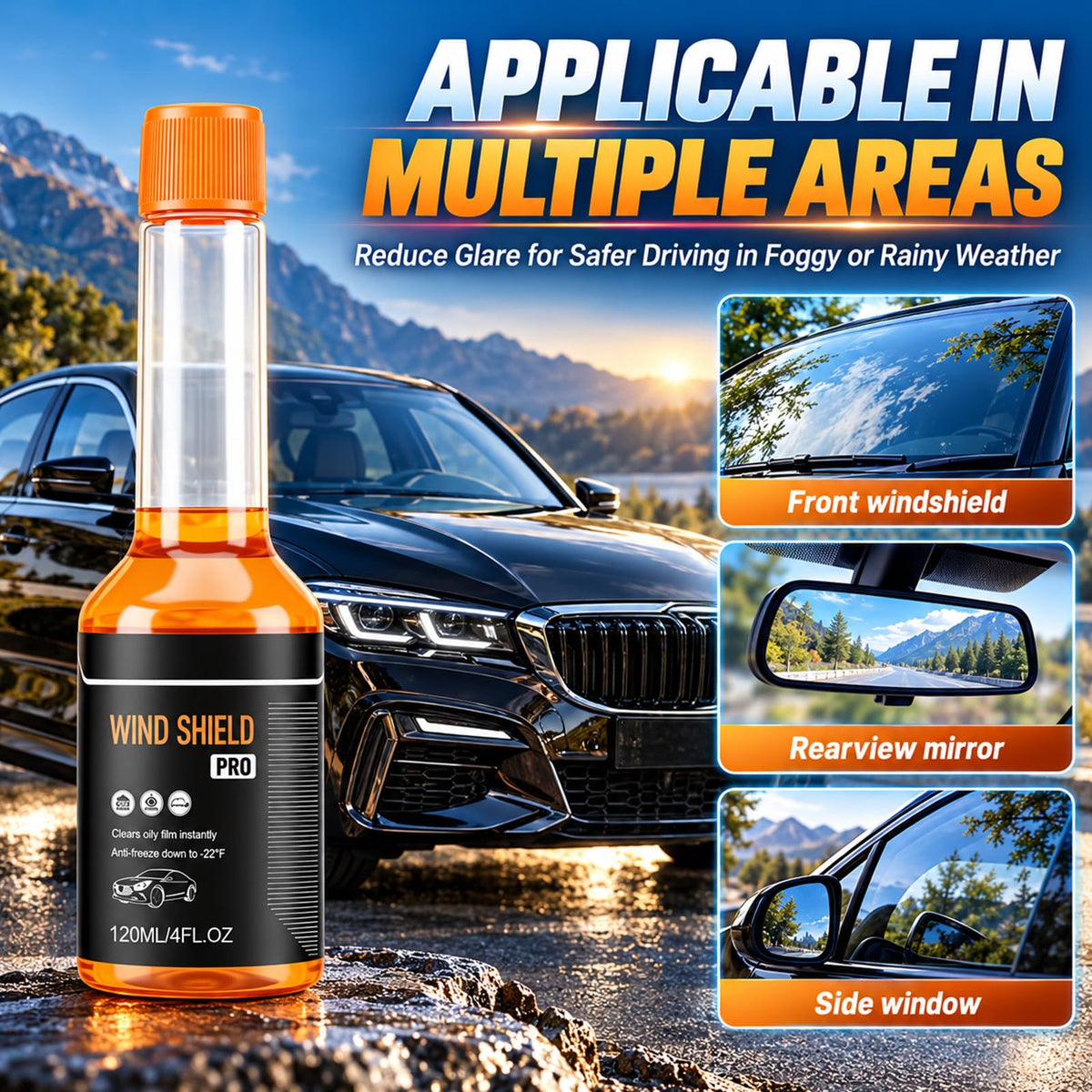 Wind Shield Pro Washer Fluid Powerful Windshield Oil Film Remover