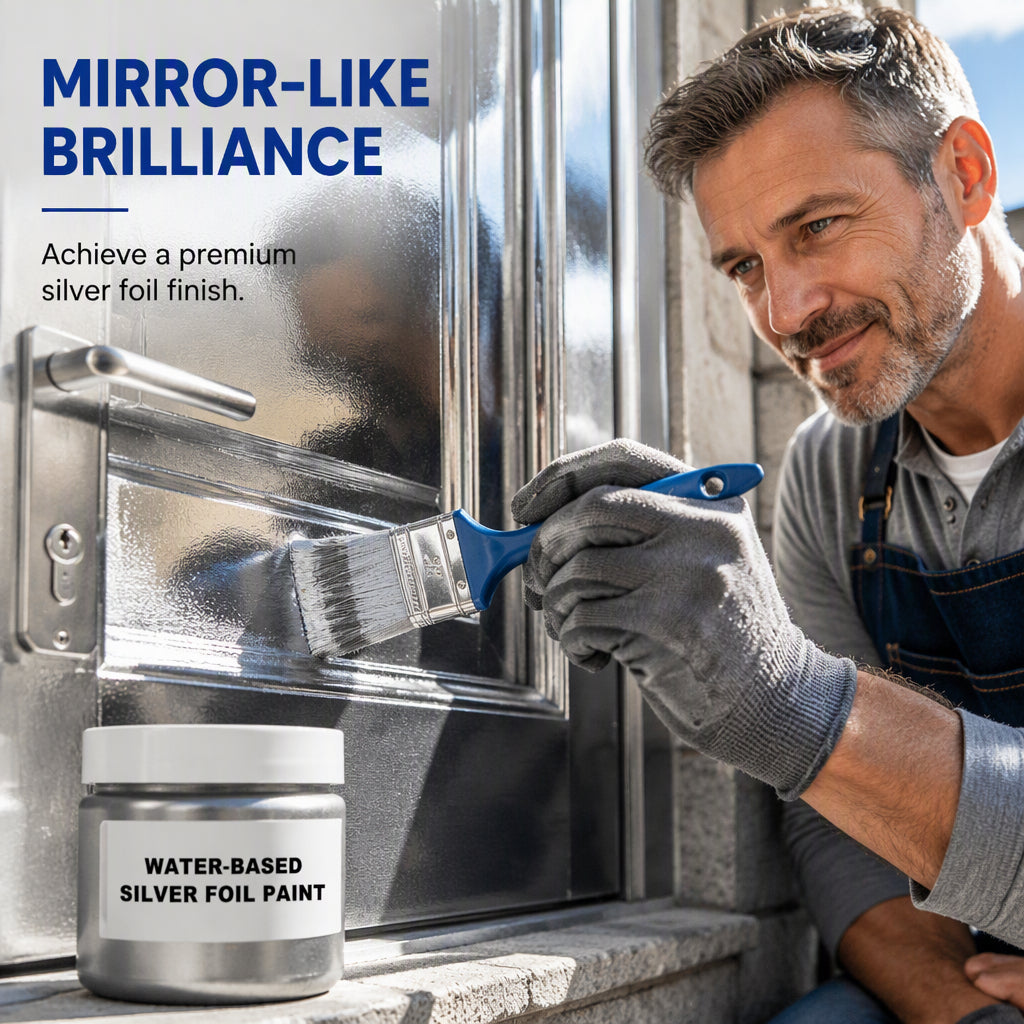 Black Friday Special💥Water-Based Metallic Paint – Mirror-Like High-Gloss Gold & Silver Finish
