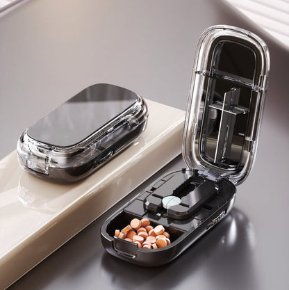 💊 Portable Pill Cutter – Accurate, Clean, and Hassle-Free Splitting!