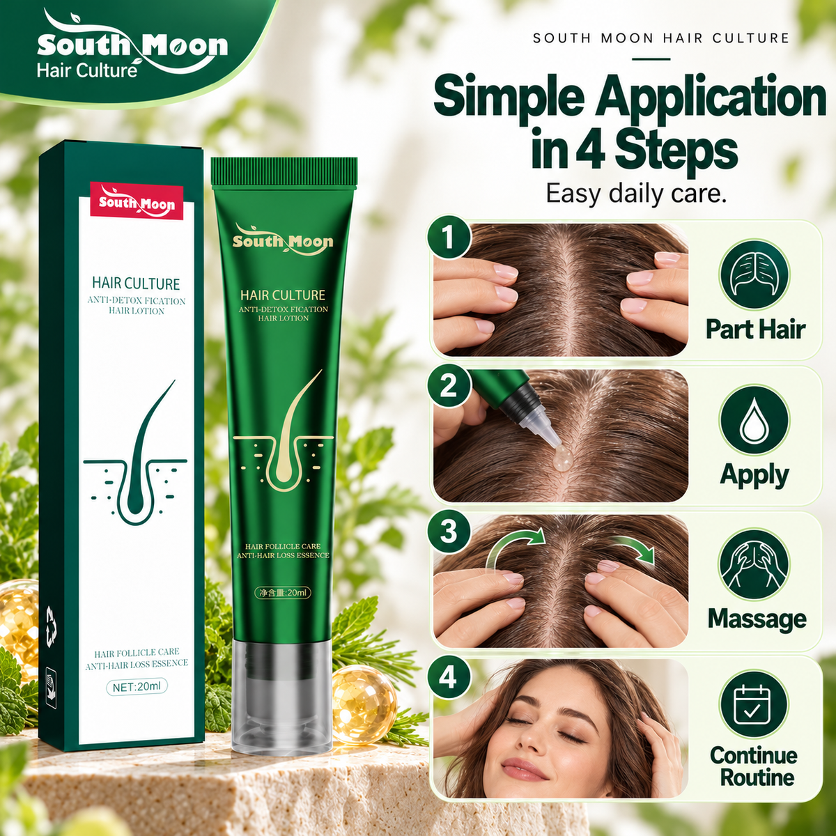 🌿 South Moon Hair Culture — Hair Growth &amp; Scalp Care Lotion