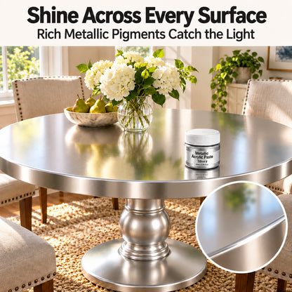 Water-Based Metallic Paint – Mirror-Like High-Gloss Gold & Silver Finish