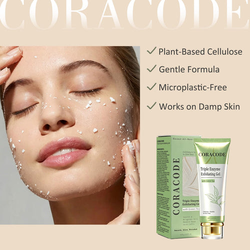 Triple Enzyme Green Tea Exfoliating Peel Gel – Deep Pore Cleanse & Dead Skin Removal (100ml / 3.4 fl oz)