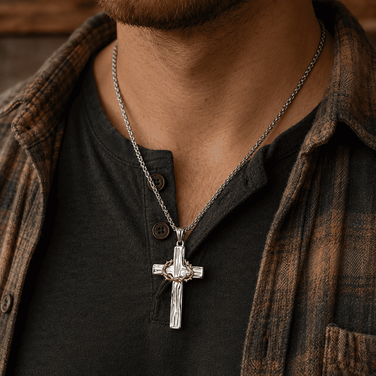 ✝️100% Handmade Crown Of Thorns Cross Necklace(𝐃𝐚𝐧𝐢𝐞𝐥 𝐁𝐫𝐨𝐨𝐤𝐬 𝐇𝐚𝐧𝐝𝐦𝐚𝐝𝐞®)