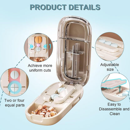 💊 Portable Pill Cutter – Accurate, Clean, and Hassle-Free Splitting!