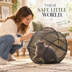 🐈New Portable 360° Cat Playpen – Their Safe Little Space Anywhere