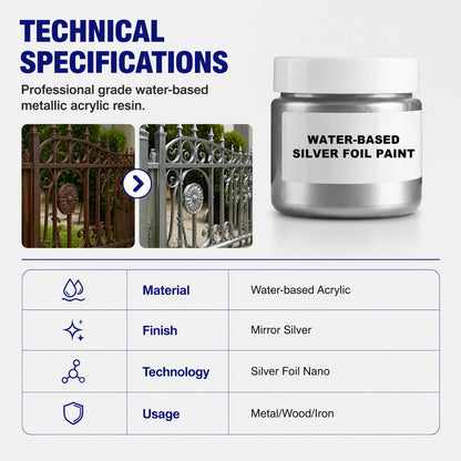 Water-Based Silver Metallic Paint