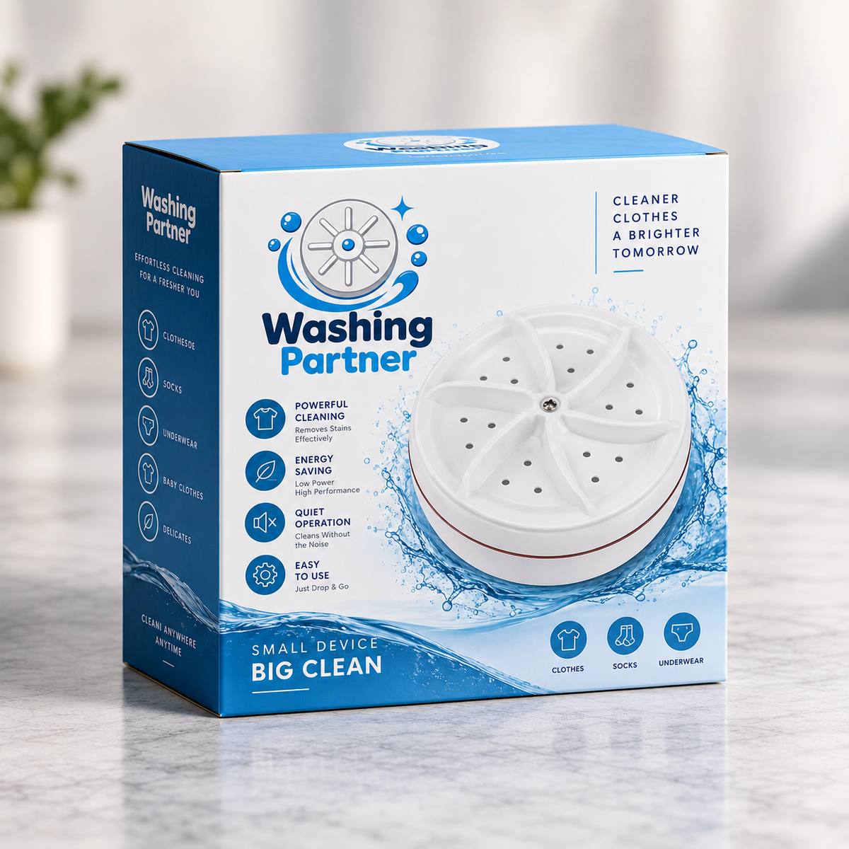 Washing Partner™ Smart Automatic Dishwashing Device – Hands-Free Kitchen Cleaning