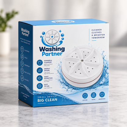 Washing Partner™ Smart Automatic Dishwashing Device – Hands-Free Kitchen Cleaning