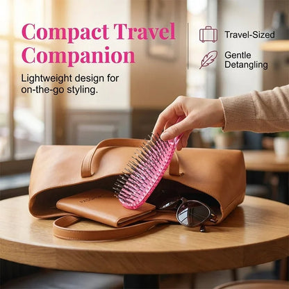 Instantly Detangle Knots! Gentle, Portable Scalp-Massaging Hairbrush