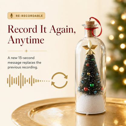 🎄 50% OFF – Recordable Christmas Tree Message in a Bottle | 15-Second Voice Keepsake