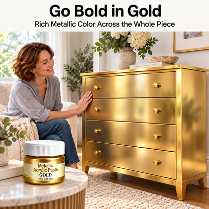 Water-Based Metallic Paint – Mirror-Like High-Gloss Gold & Silver Finish