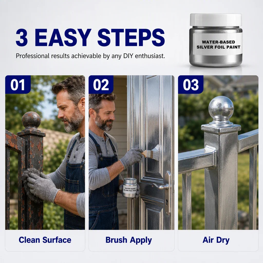 Water-Based Silver Metallic Paint