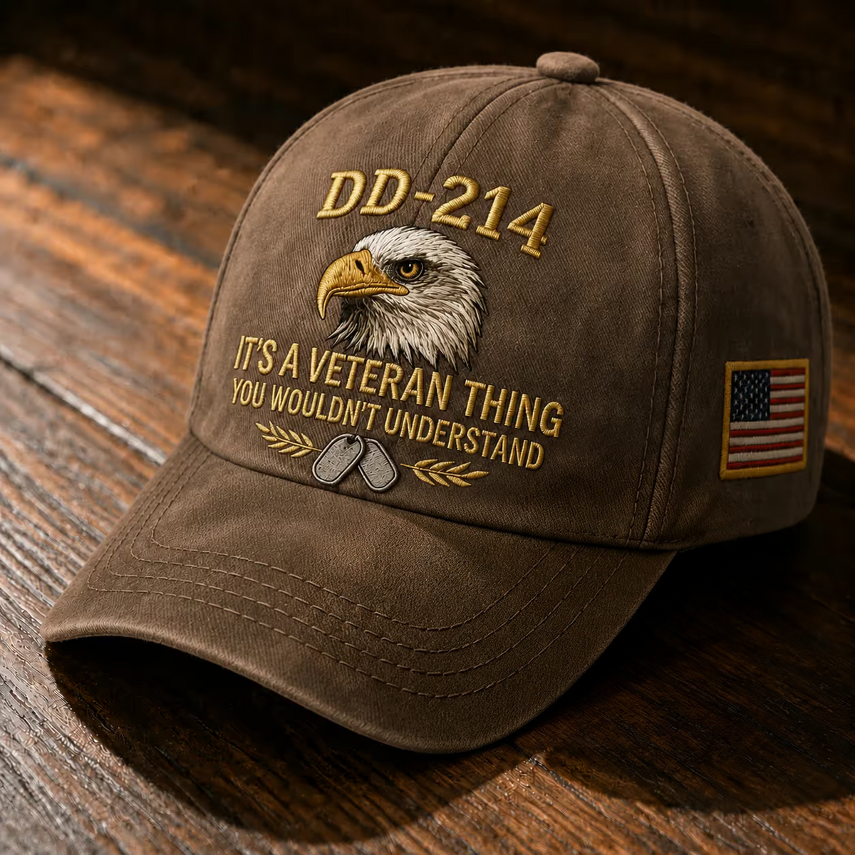 100% Handmade DD-214 Veteran Honor Embroidered Cap(𝐂𝐡𝐚𝐝 𝐒𝐦𝐢𝐭𝐡 𝐇𝐚𝐧𝐝𝐦𝐚𝐝𝐞®)