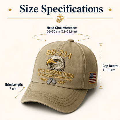 100% Handmade DD-214 Veteran Honor Embroidered Cap(𝐂𝐡𝐚𝐝 𝐒𝐦𝐢𝐭𝐡 𝐇𝐚𝐧𝐝𝐦𝐚𝐝𝐞®)