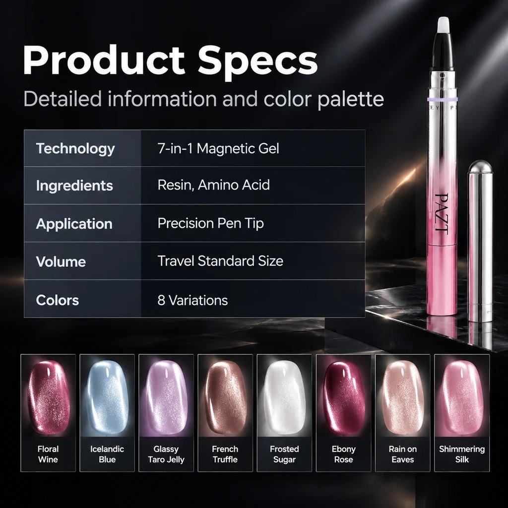 7-in-1 Revolutionary Magnetic Cat Eye Nail Gel Polish Pen