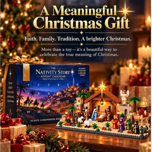 🔥Nativity Advent Calendar – 24-day Buildable Christmas Nativity Set