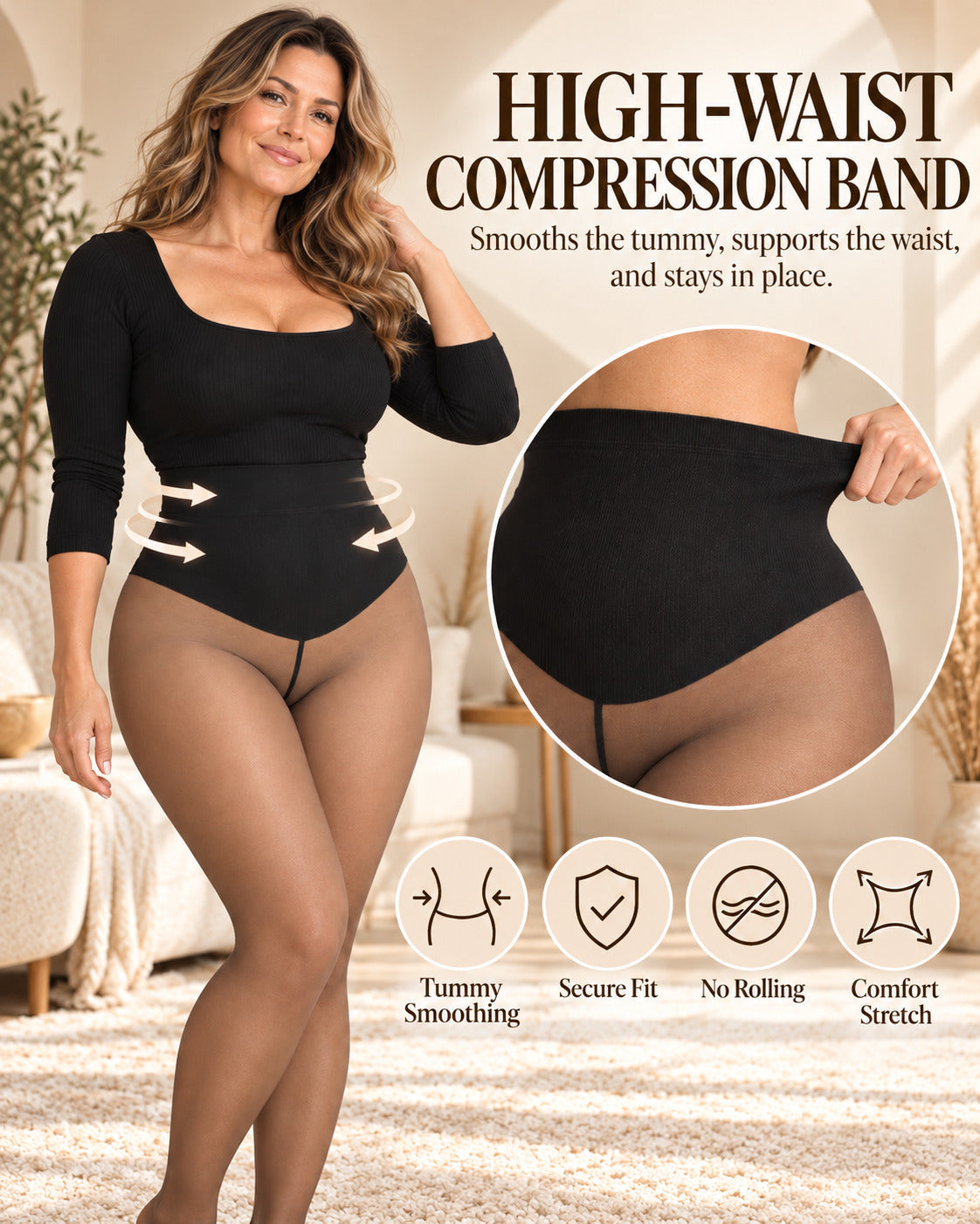 One-Seam Shaping Fleece Leggings-Stay Warm.Look Snatched.