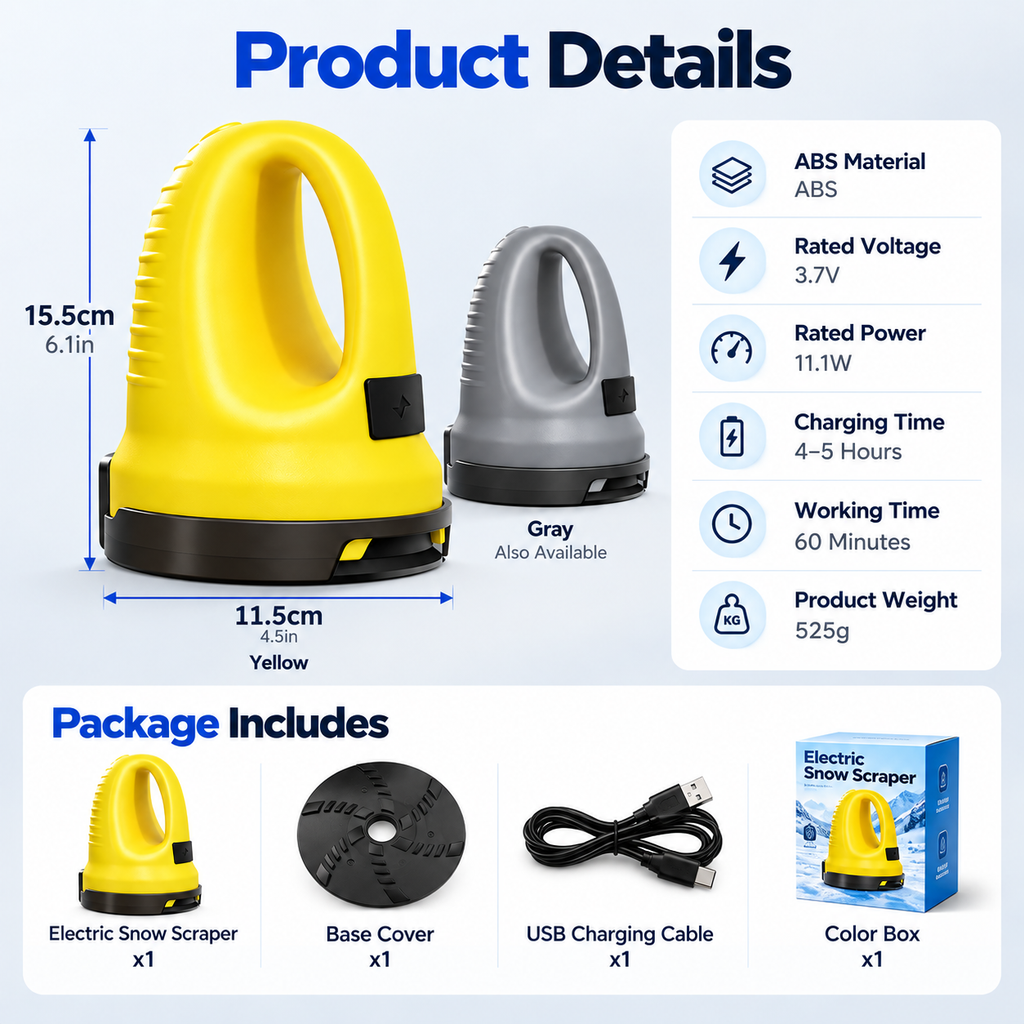 Electric Snow Scraper for Car Windshields