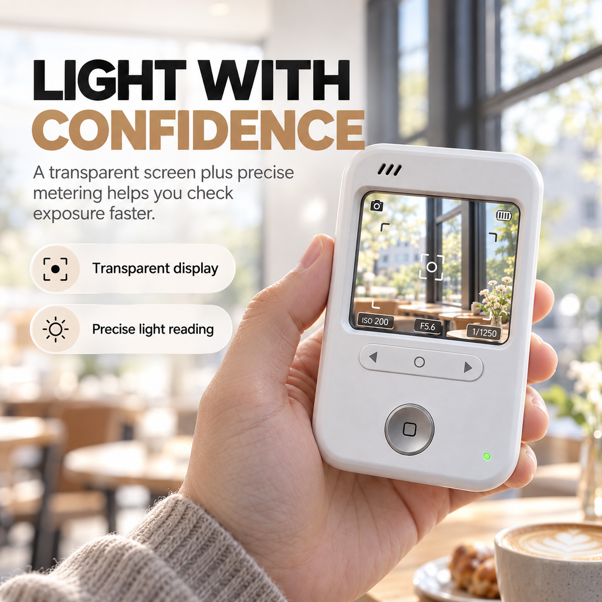 C100 Transparent Viewfinder Camera – Pocket-Sized Digital Camera with Accurate Light Metering & Multiple Shooting Modes