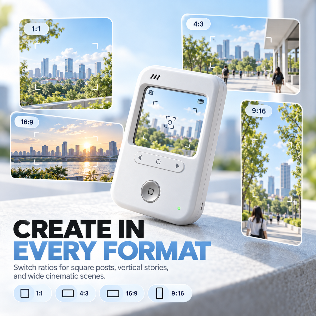C100 Transparent Viewfinder Camera – Pocket-Sized Digital Camera with Accurate Light Metering & Multiple Shooting Modes