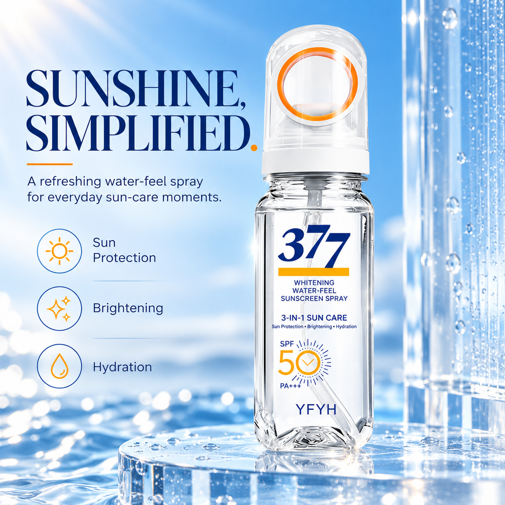 YFYH 377 Water-Feel Sunscreen Spray – SPF 50 PA+++ | Hydrating & Brightening Sun Care