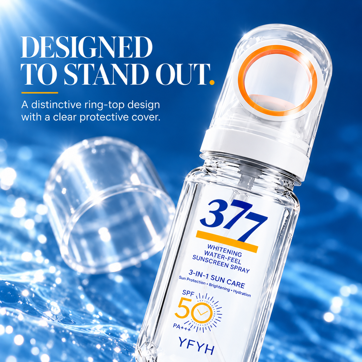 YFYH 377 Water-Feel Sunscreen Spray – SPF 50 PA+++ | Hydrating & Brightening Sun Care