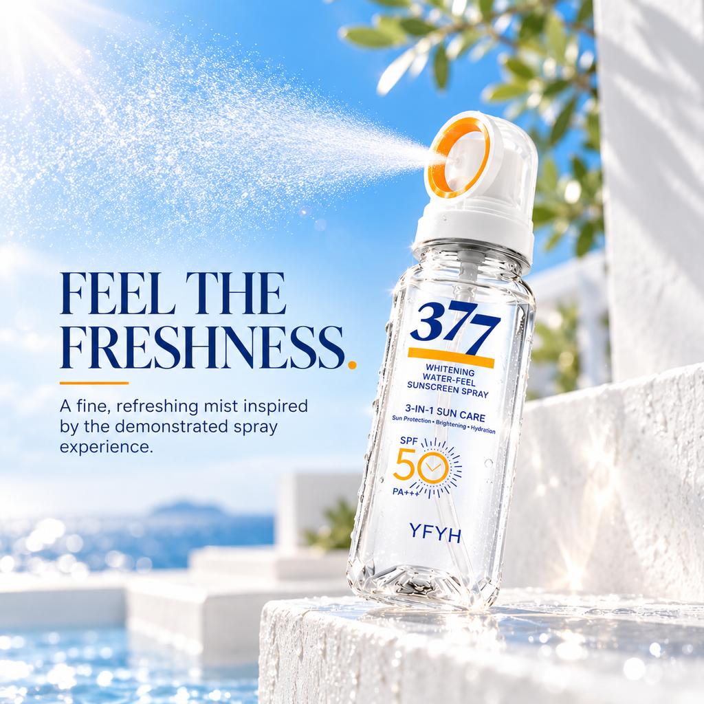 YFYH 377 Water-Feel Sunscreen Spray – SPF 50 PA+++ | Hydrating & Brightening Sun Care