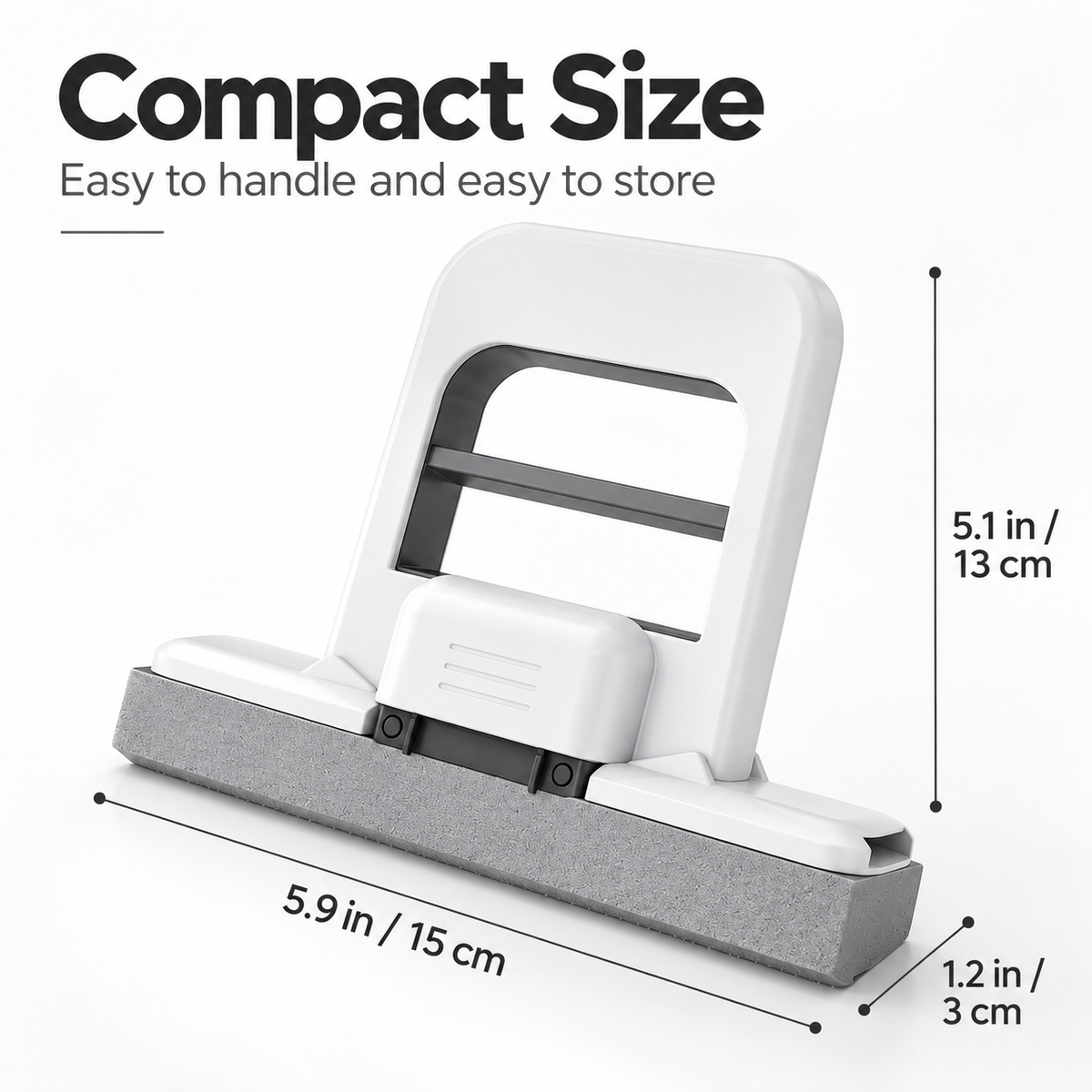 Compact Mini Mop with Built-In Squeeze, Handheld Sponge Cleaner for Countertops, Tables & Sinks