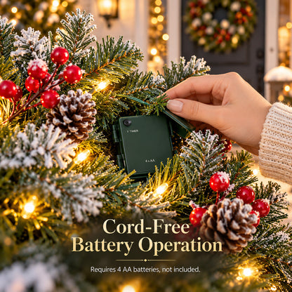 Pre-Lit Frosted Outdoor Christmas Trees with Remote & 8 Lighting Modes