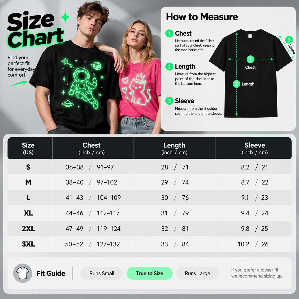 ✨ Glow Art Light-Reactive T-Shirt – Create Your Own Glowing Designs