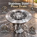🚿 Stainless Steel Floor Drain with Odor-Blocking Core & Fast Drainage