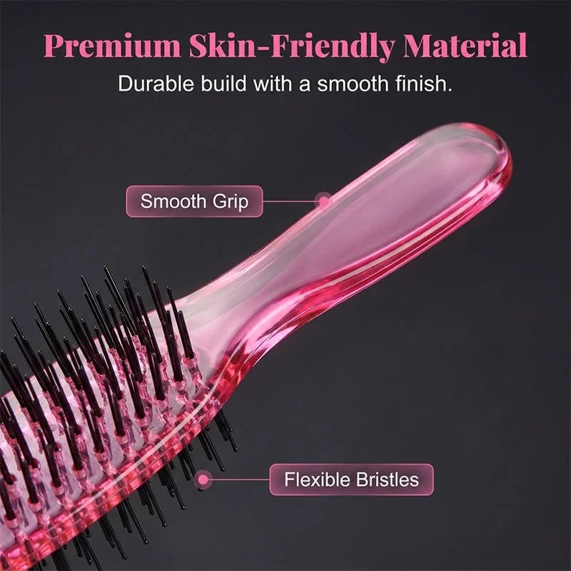 Detangle Hair Instantly! Gentle Portable Scalp Massaging Hairbrush