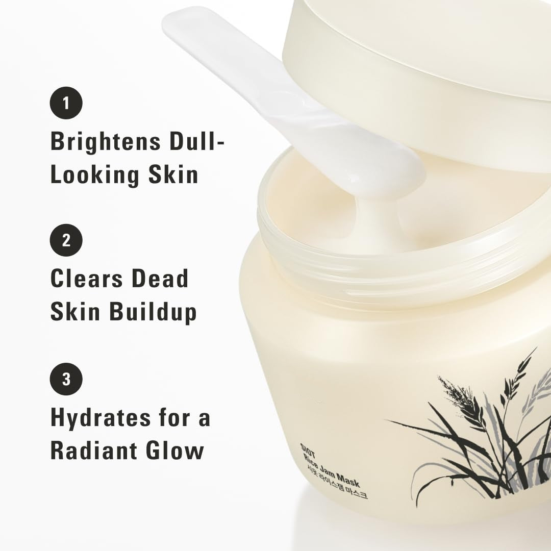 Rice Jam Mask 5.29 Ounce – Korean Icheon Rice Face & Body Mask for Deep Cleansing, Hydrating, & Radiant Skin – Natural Moisturizing & Purifying Skincare, Smooth & Soft Skin Treatment