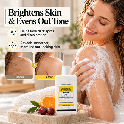 Vitamin C & Niacinamide Brightening Body Wash for Dark Spots & Uneven Skin Tone